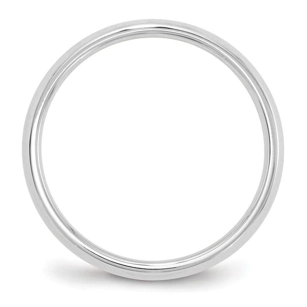 14k White Gold 6mm Knife Edge Comfort Fit Wedding Band Size 5.5