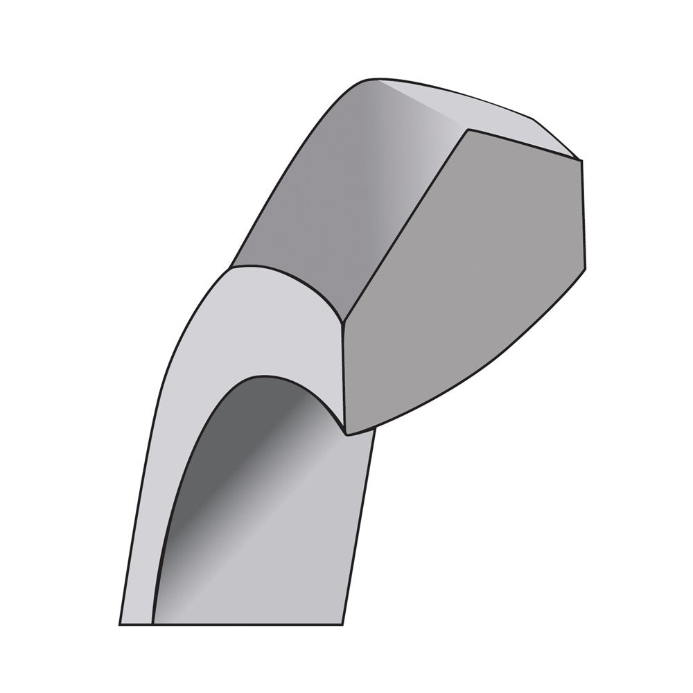 10k White Gold 2.5mm Knife Edge Comfort Fit Wedding Band Size 6.5