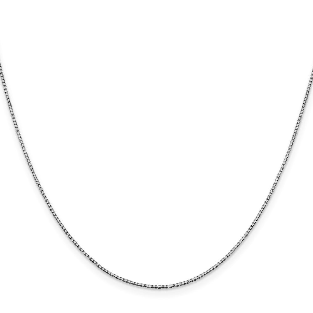 14K White Gold 28 inch .95mm Box with Lobster Clasp Chain