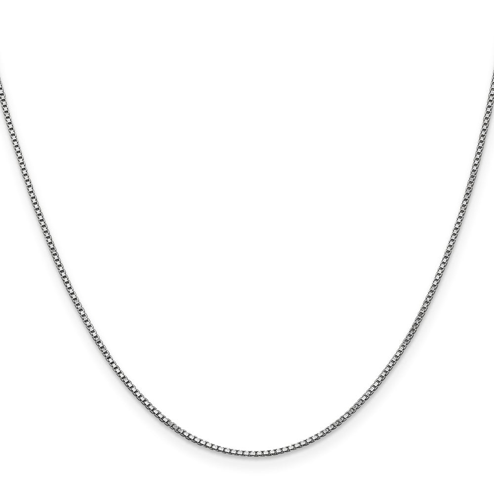 14K White Gold 26 inch 1mm Box with Lobster Clasp Chain