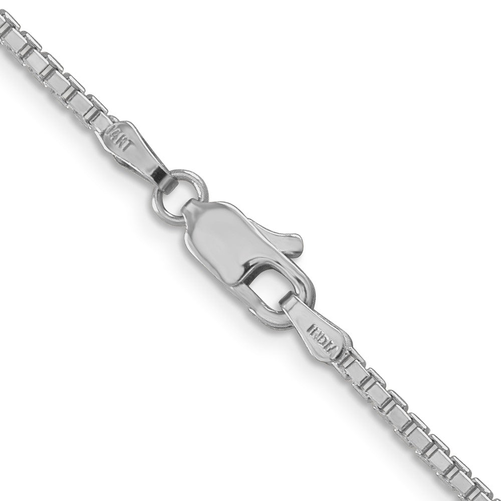 14K White Gold 24 inch 1.9mm Box with Lobster Clasp Chain