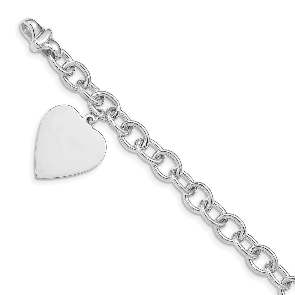 Polished;14K White gold;Engravable;Special lengths avail.;Fancy lobster