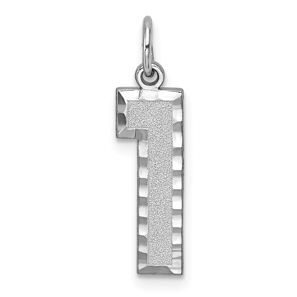 Solid;Casted;Diamond-cut;Satin;14K White gold