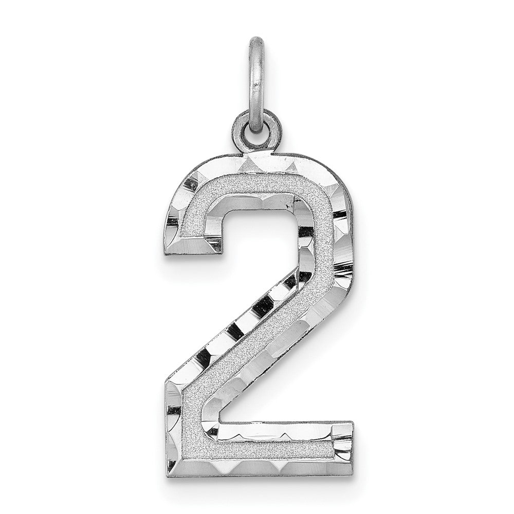 Solid;Casted;Diamond-cut;Satin;14K White gold