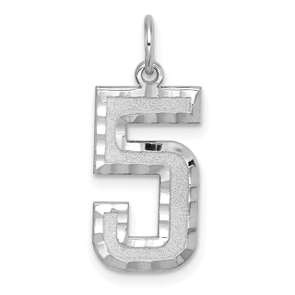 Solid;Casted;Diamond-cut;Satin;14K White gold