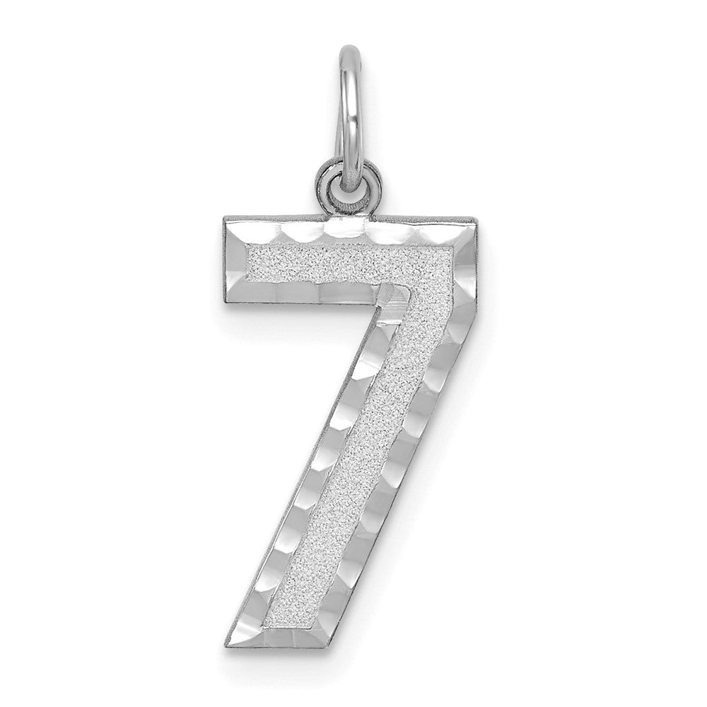 Solid;Casted;Diamond-cut;Satin;14K White gold
