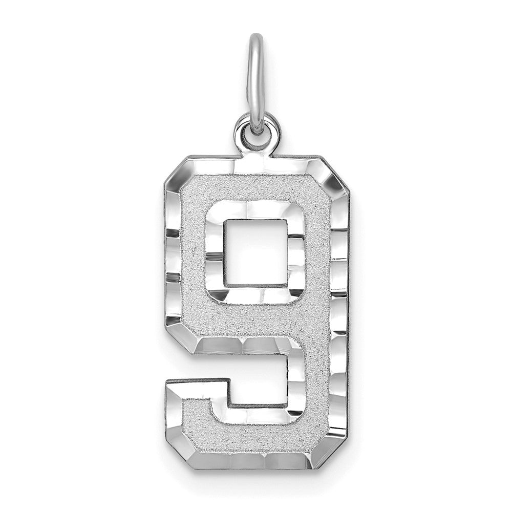 Solid;Casted;Diamond-cut;Satin;14K White gold