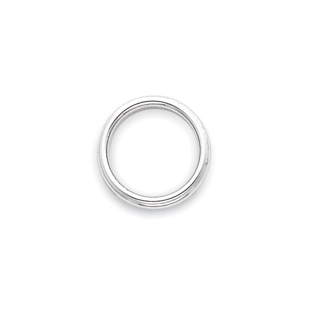 14k White Gold 3mm Milgrain Half Round Wedding Band Size 8.5