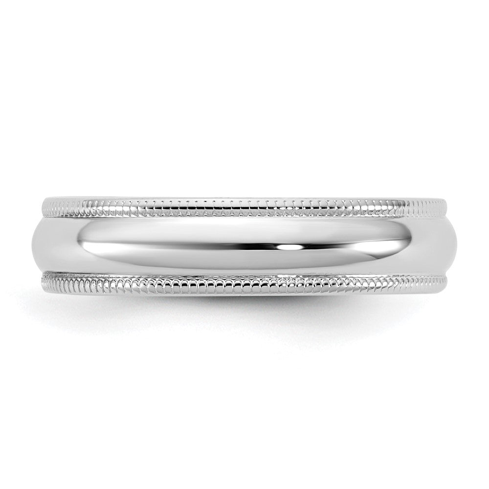 14KW 4.5mm LTW Milgrain Half Round Band Size 5