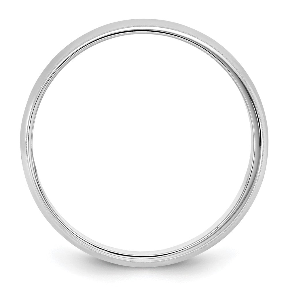 14KW 5.5mm LTW Milgrain Half Round Band Size 8