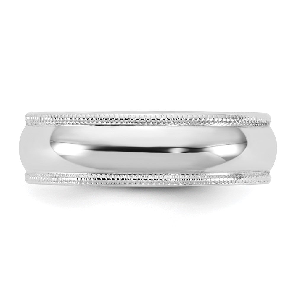 14KW 5.5mm LTW Milgrain Half Round Band Size 11