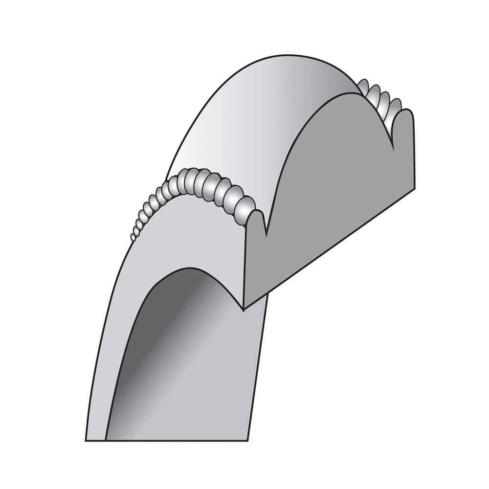 Sterling Silver 3mm Half Round Milgrain Size 13 Band