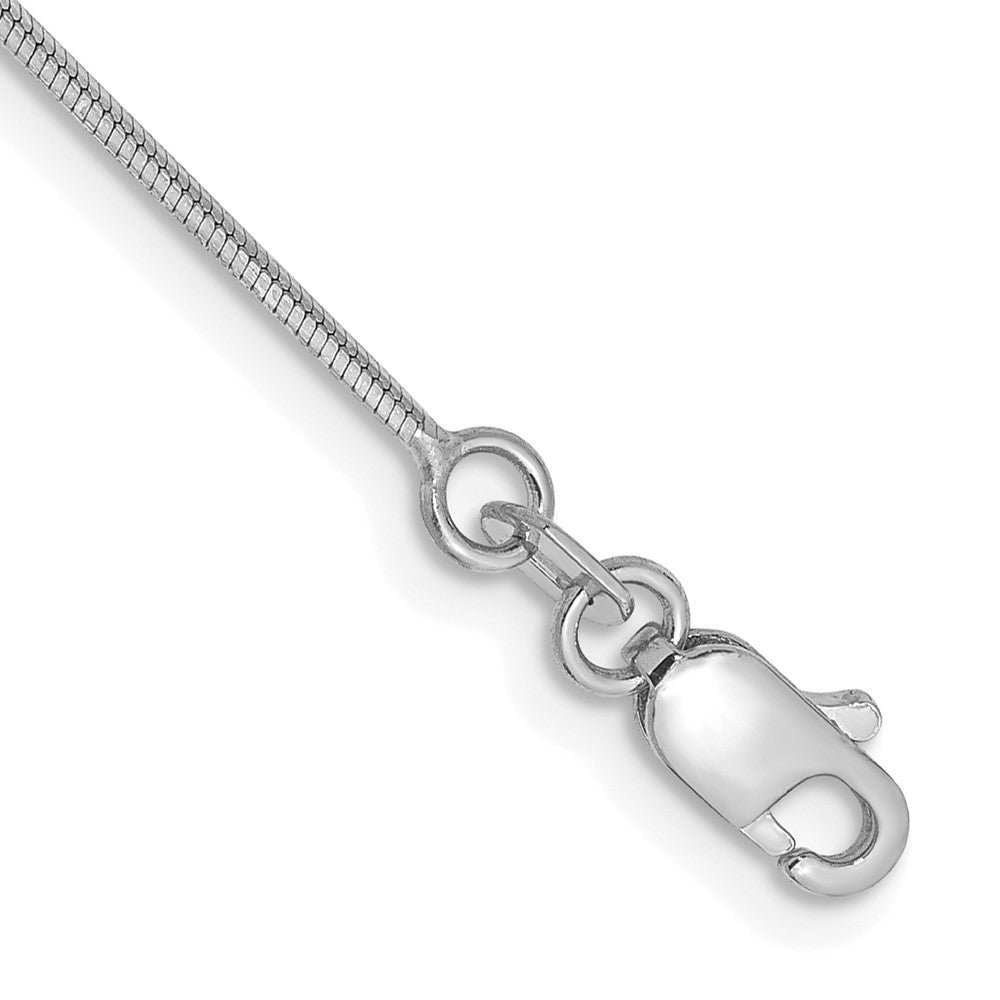 Solid;Diamond-cut;14K White gold;Lobster;Special lengths avail.