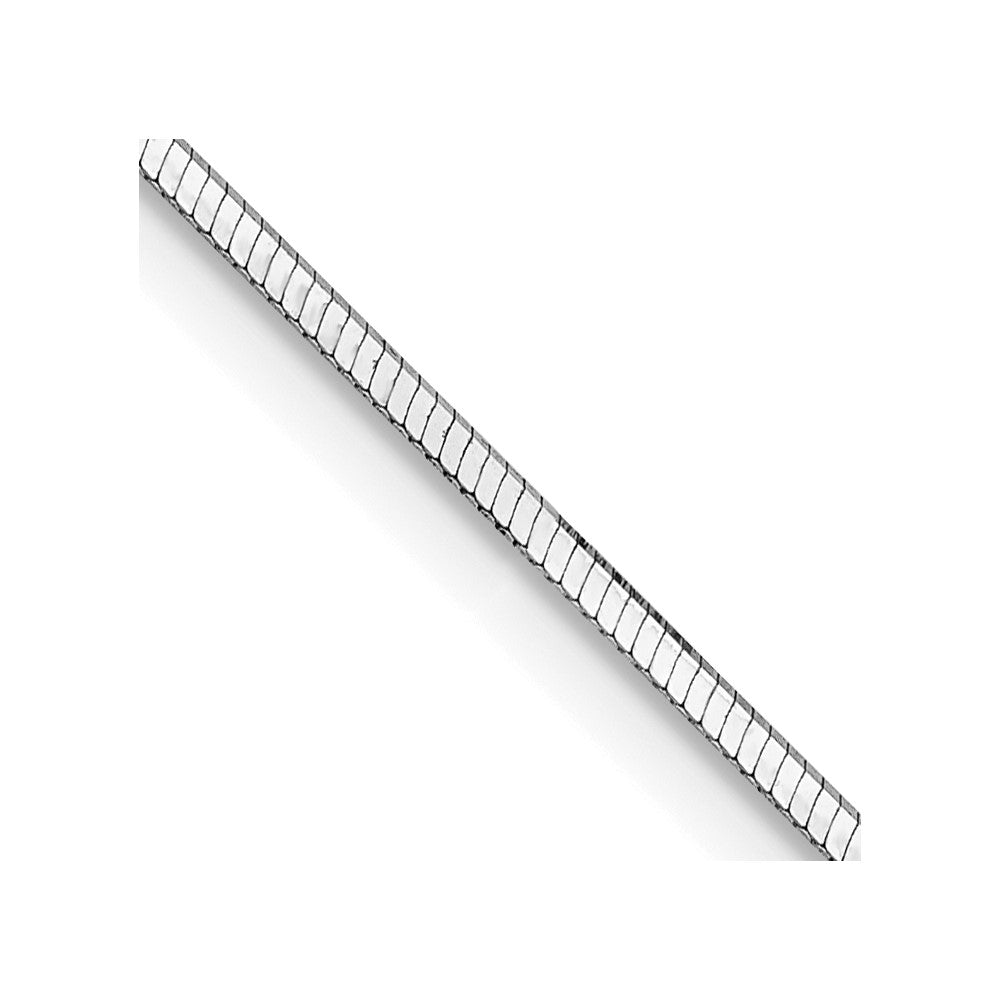 Solid;Diamond-cut;14K White gold;Lobster
