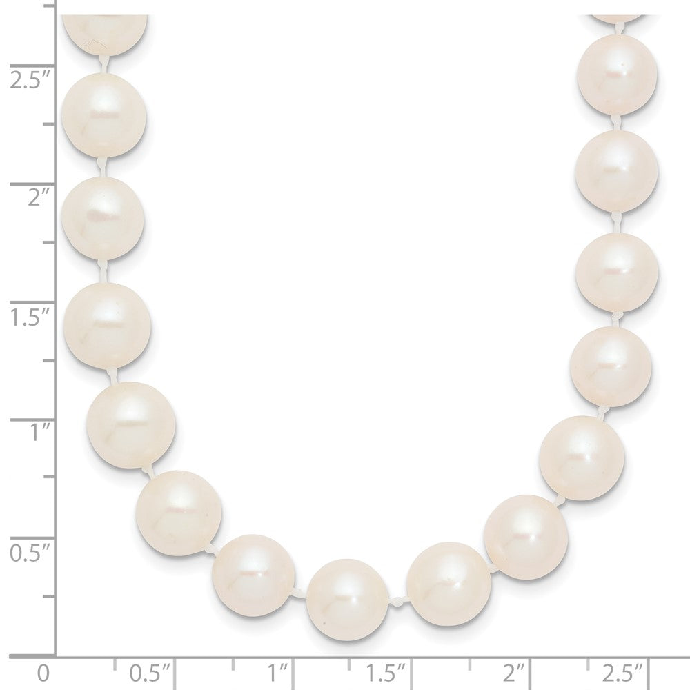 14k 9-10mm White Near-Round Freshwater Cultured Pearl 16 inch Necklace