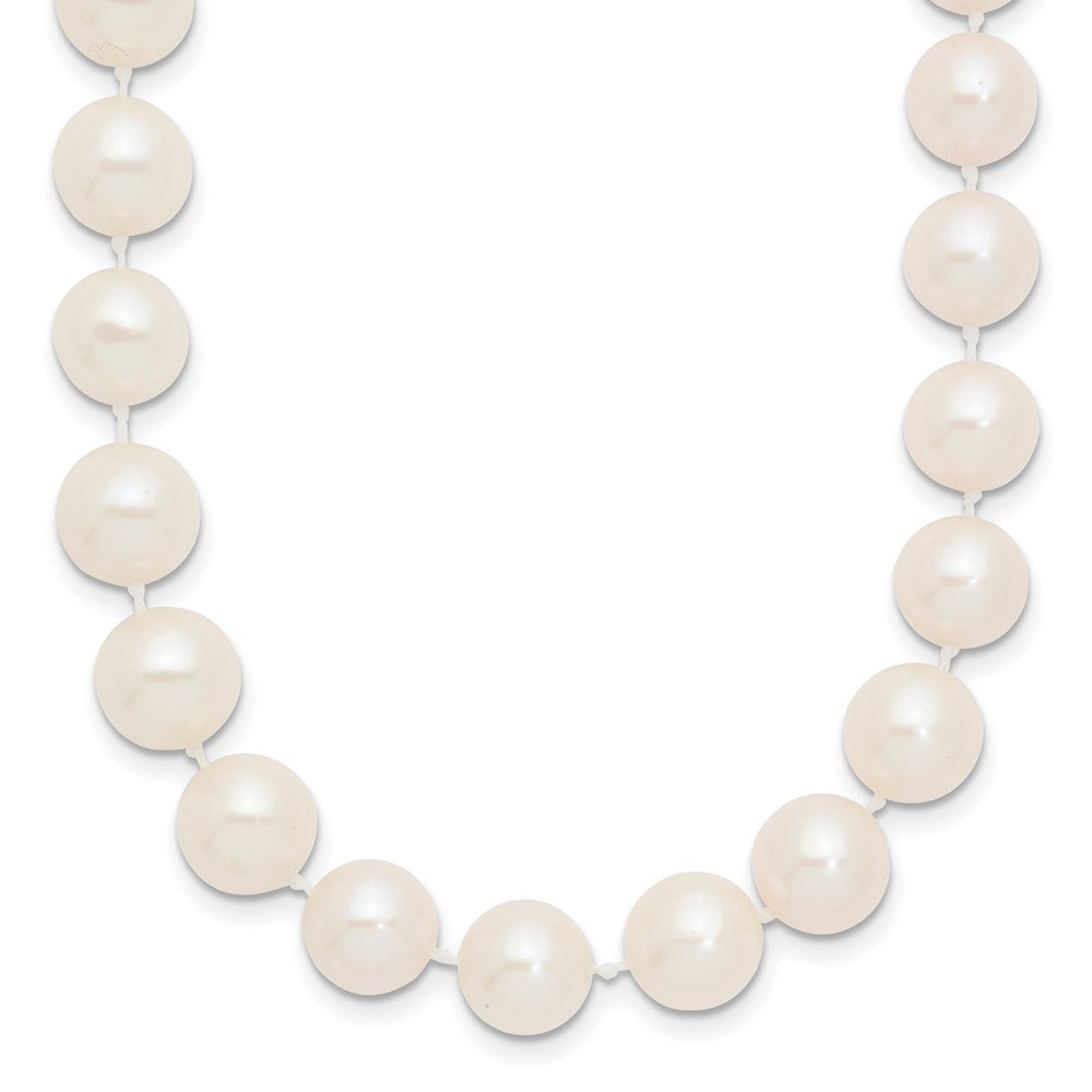 14k 9-10mm White Near-Round Freshwater Cultured Pearl 16 inch Necklace