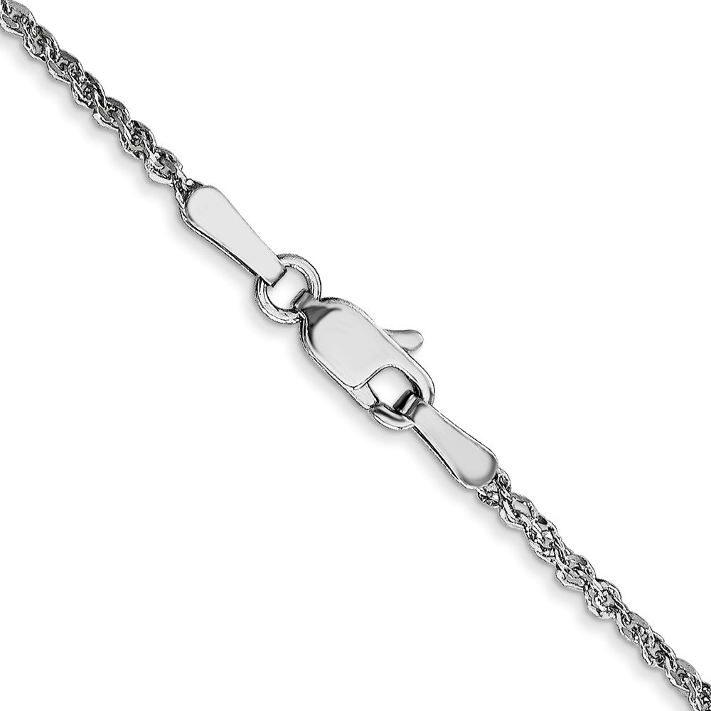 14K  White Gold 14 inch 1.7mm Ropa with Lobster Clasp Chain