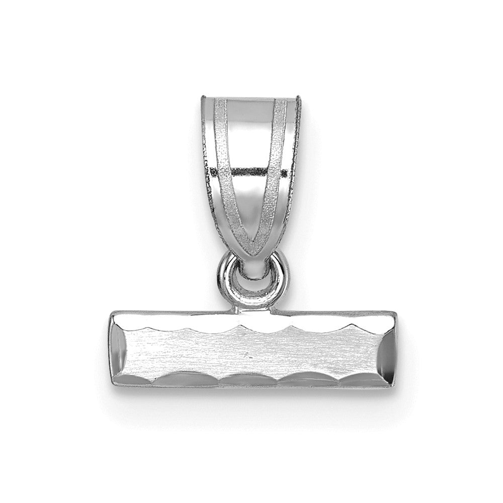 Solid;Casted;Diamond-cut;Satin;14K White gold