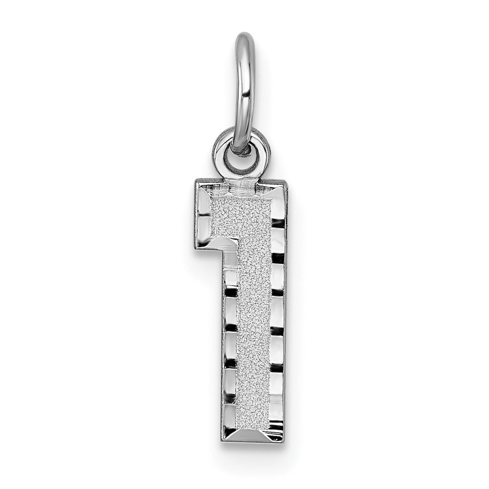 Solid;Casted;Diamond-cut;Satin;14K White gold