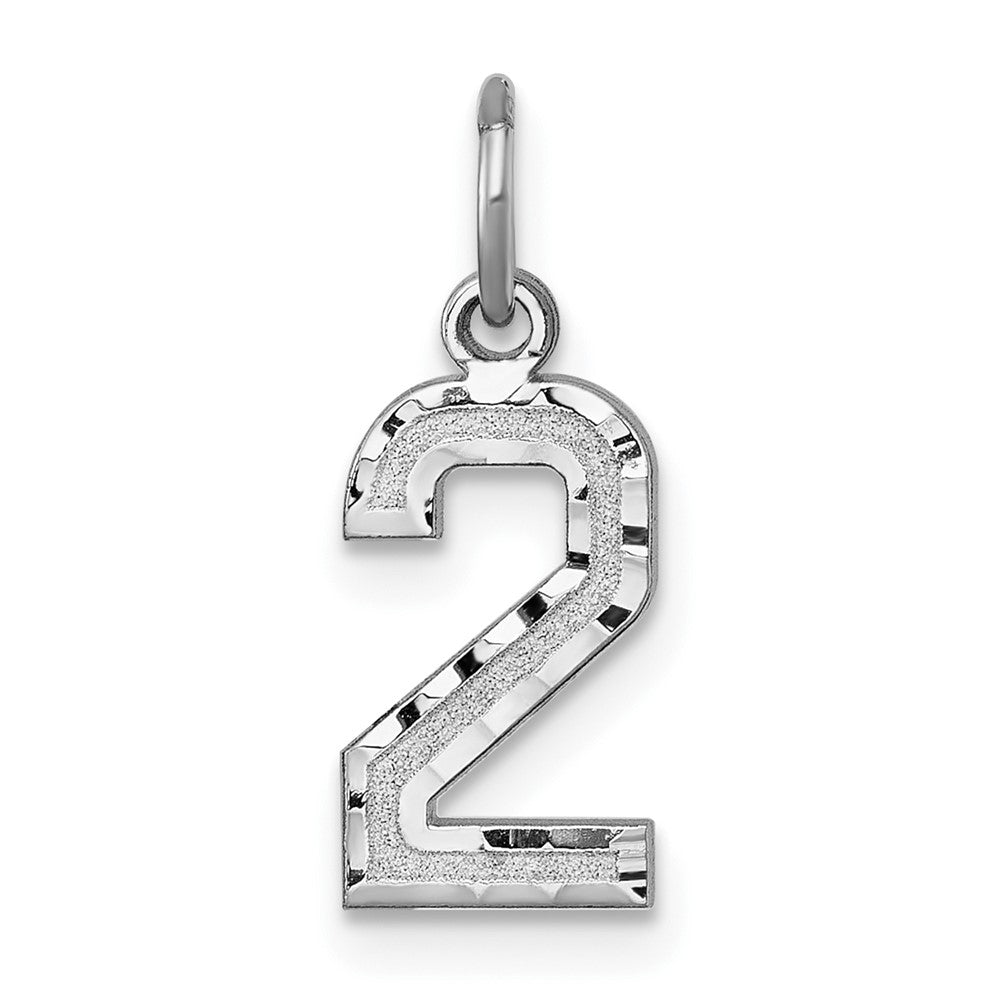 Solid;Casted;Diamond-cut;Satin;14K White gold