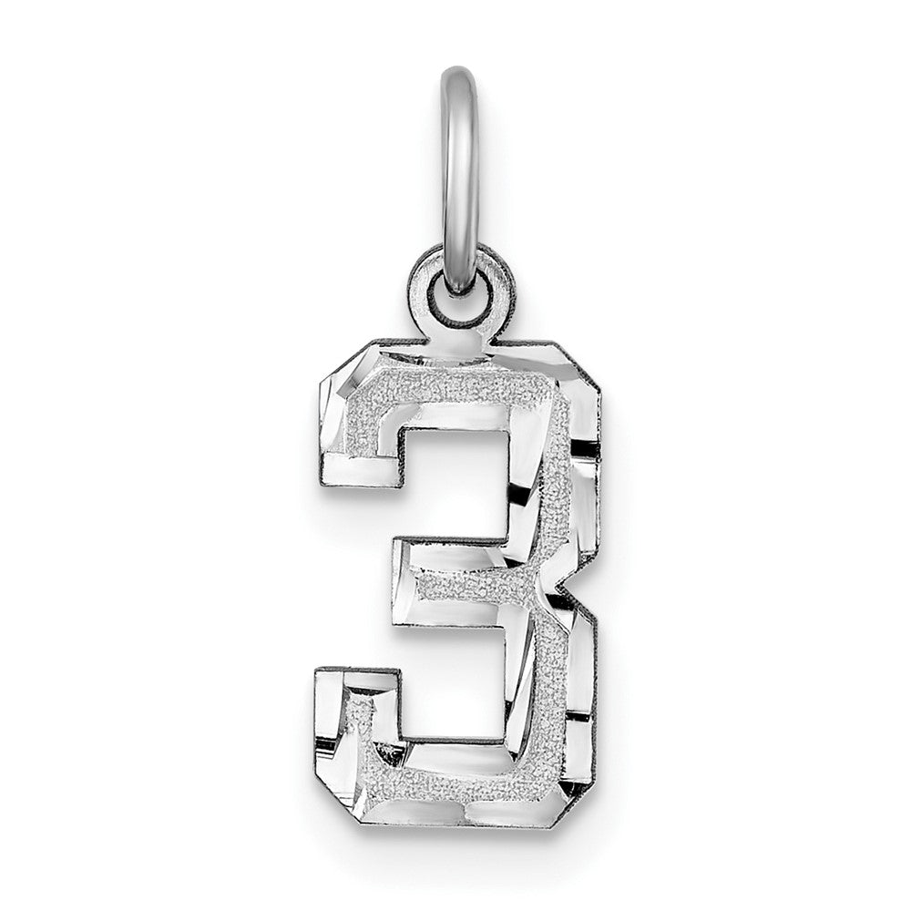 Solid;Casted;Diamond-cut;Satin;14K White gold