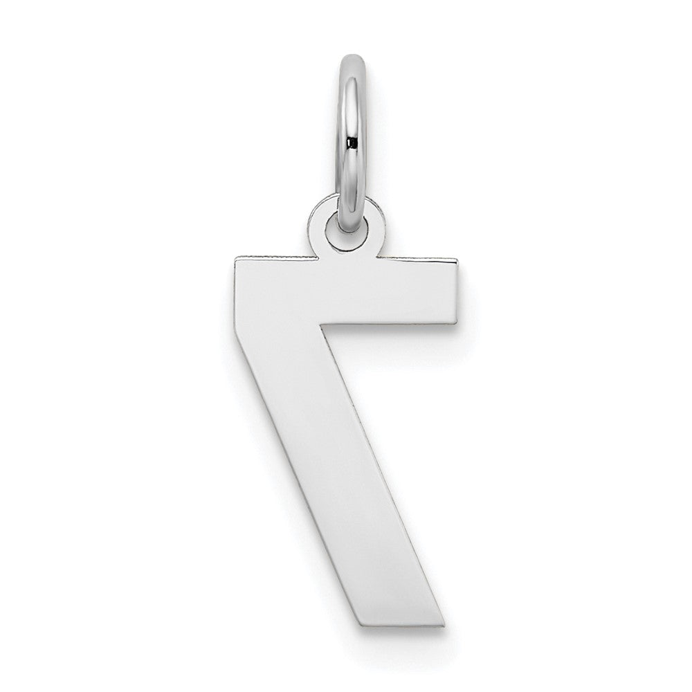14kw Small Satin Number 7 Charm