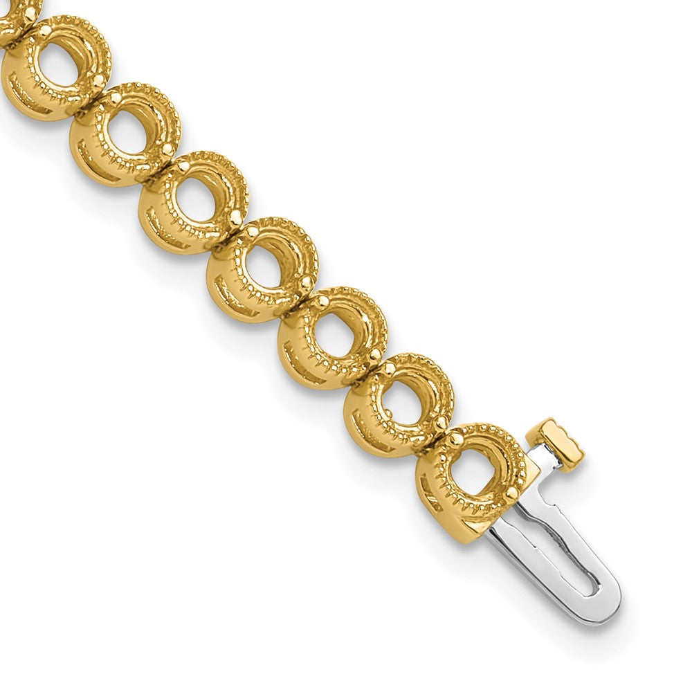 Casted;Polished;14k Yellow gold;Safety bar;Avail. in 10k yellow gold;Avail. in 18k yellow gold;Avail. in 14k white gold;Avail. in platinum;Special lengths avail.;Bezel;Box catch;Avail. in 10k white gold