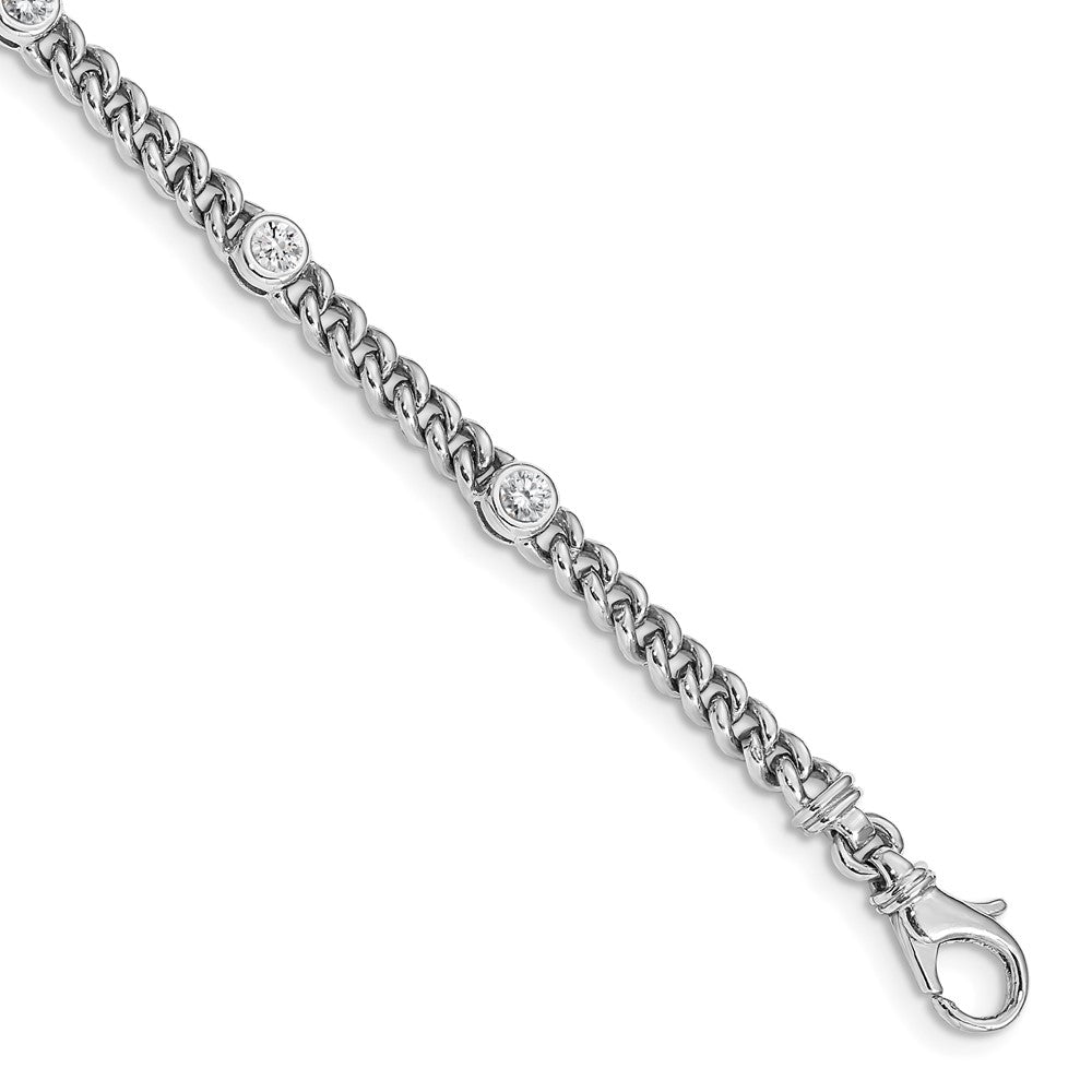 Casted;Polished;14K White gold;Genuine;Diamond;Fancy lobster;AA quality