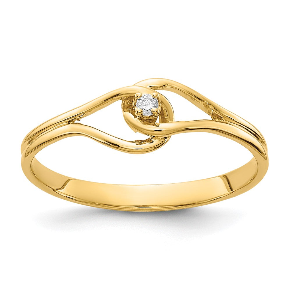 Casted;Polished;14k Yellow gold;Diamond;Avail. in 14k white gold;Prong set;AA quality