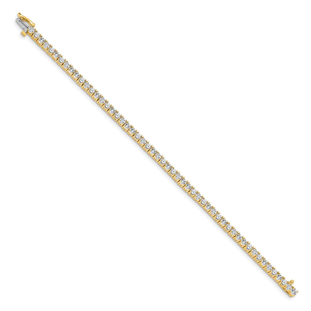 14k Holds 4.92 carat 52-2.9mm Round Diamond 4-prong 7 inch Tennis Bracelet Mounting