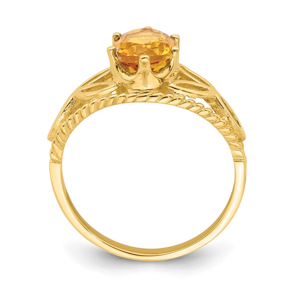 14k 8x6mm Oval Citrine ring