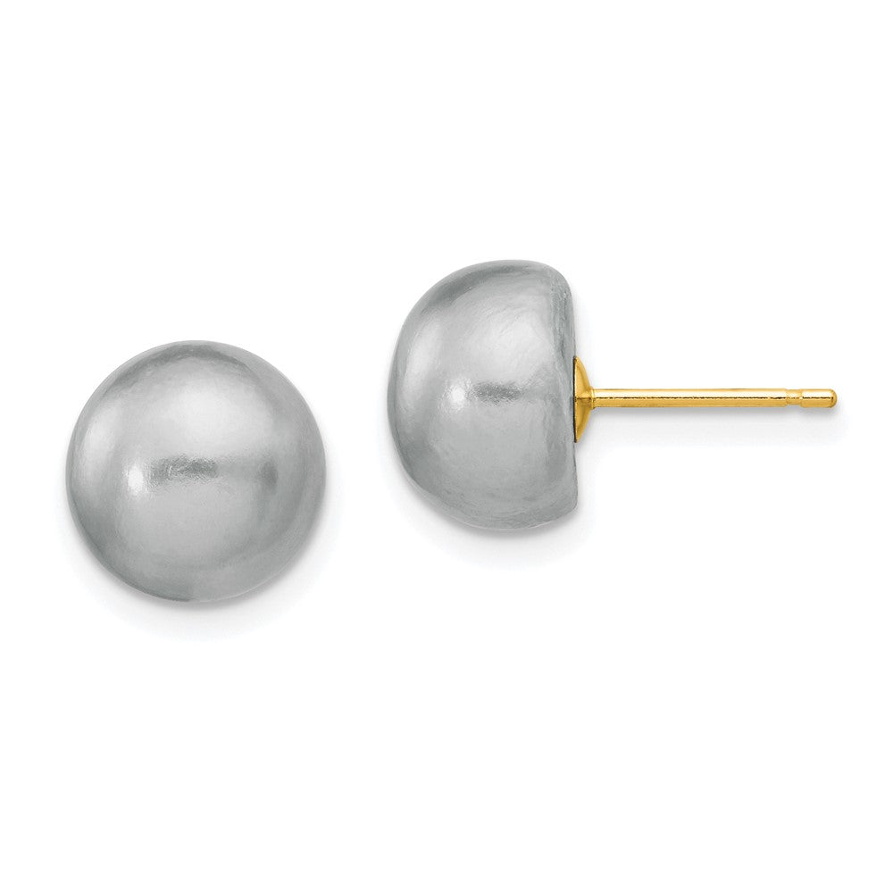 14k Yellow gold;Post;Freshwater cultured pearl