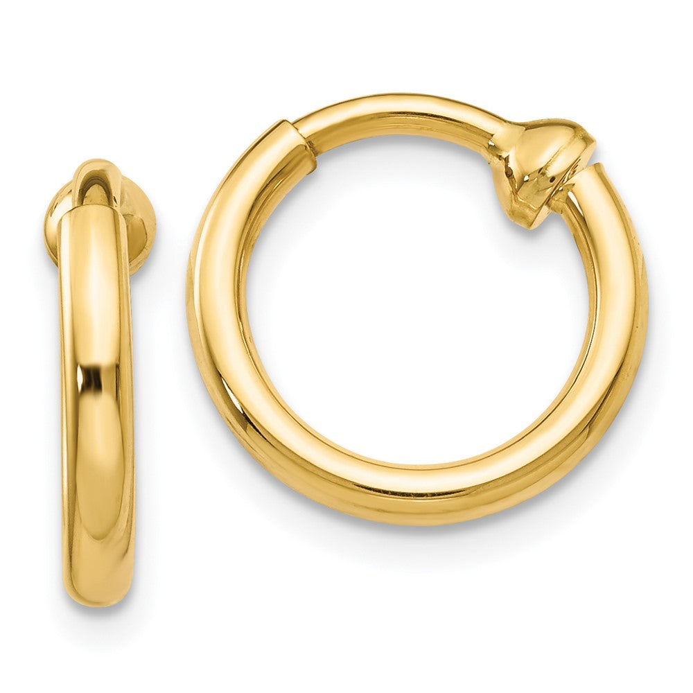 Polished;14k Yellow gold;Hollow;Non-pierced