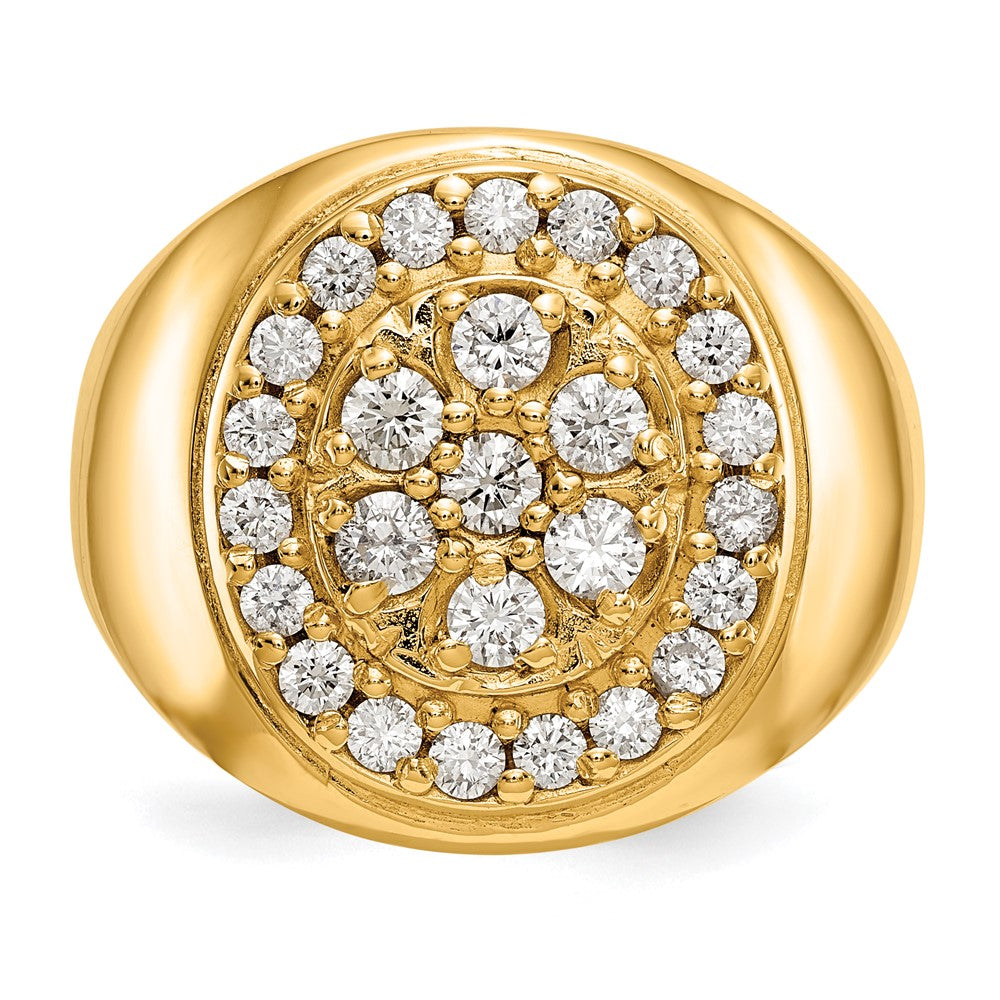 14k Fancy Polished Mens Diamond Ring Mounting