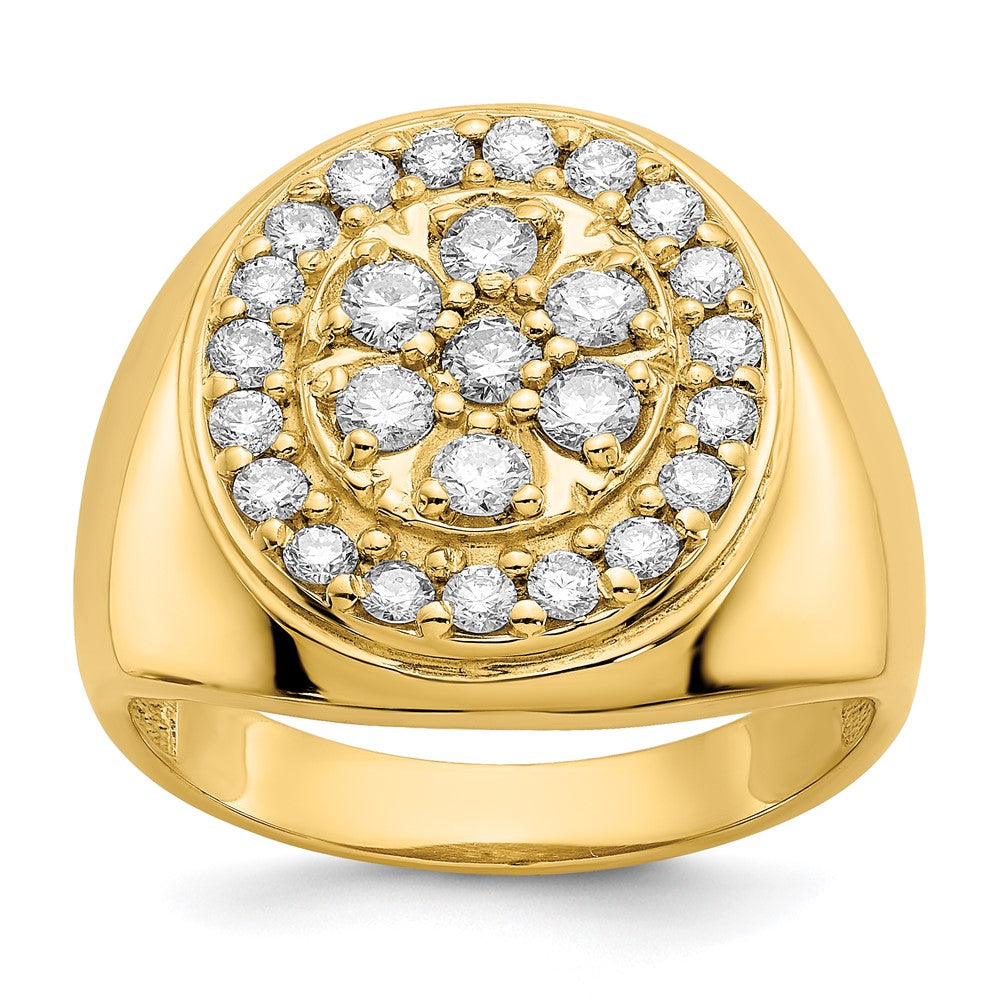 Casted;Polished;14k Yellow gold;Avail. in 10k yellow gold;Avail. in 18k yellow gold;Avail. in 14k white gold;Avail. in platinum;Not engraveable;Prong set;Avail. in 10k white gold;Avail. in 18k white gold;Mens