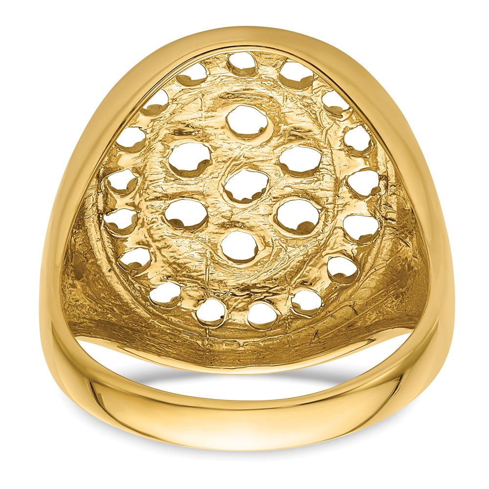 14k Fancy Polished Circular To Mens Diamond Ring Mounting