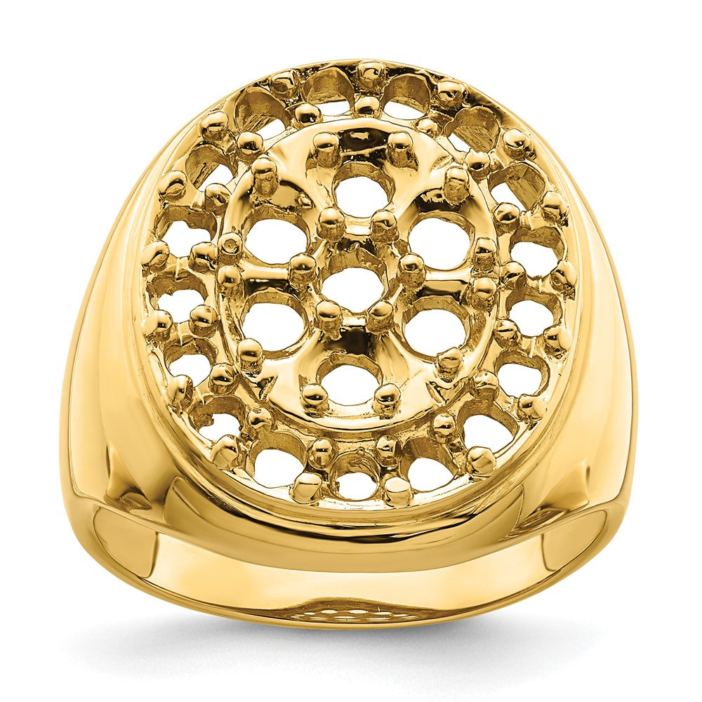 Casted;Polished;14k Yellow gold;Avail. in 10k yellow gold;Avail. in 18k yellow gold;Avail. in 14k white gold;Avail. in platinum;Not engraveable;Prong set;Avail. in 10k white gold;Avail. in 18k white gold;Mens