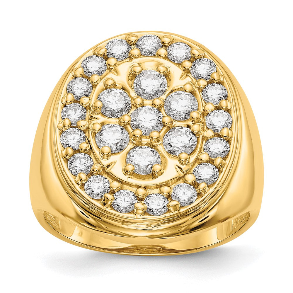 Casted;Polished;14k Yellow gold;Avail. in 10k yellow gold;Avail. in 18k yellow gold;Avail. in 14k white gold;Avail. in platinum;Not engraveable;Prong set;Avail. in 10k white gold;Avail. in 18k white gold;AA quality;Mens