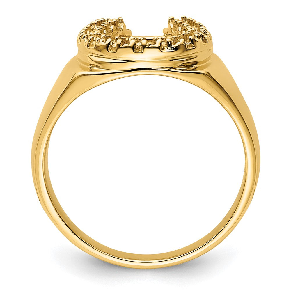 14k Mens Diamond Horseshoe Ring Mounting