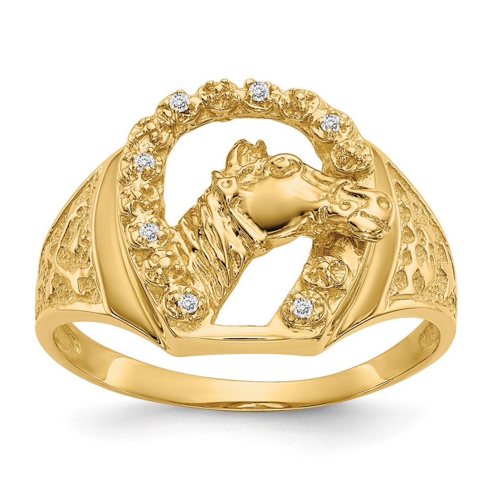 Casted;Polished;14k Yellow gold;Diamond;Avail. in 10k yellow gold;Avail. in 18k yellow gold;Avail. in 14k white gold;Avail. in platinum;Not engraveable;Prong set;Avail. in 10k white gold;Avail. in 18k white gold;AA quality;Mens
