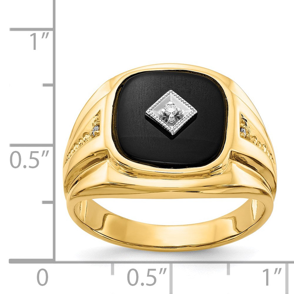 14k A Diamond men's ring