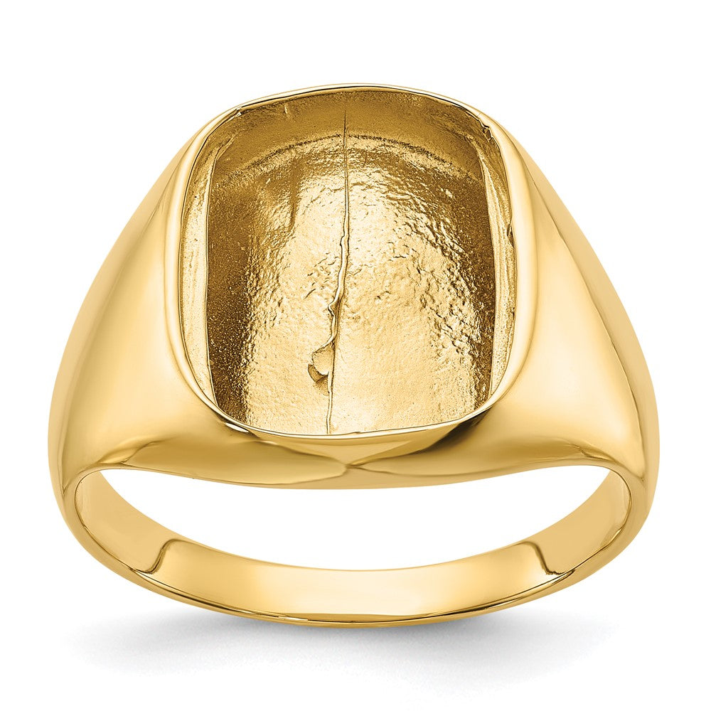 Casted;Polished;14k Yellow gold;Closed back;Avail. in 10k yellow gold;Avail. in 18k yellow gold;Avail. in 14k white gold;Avail. in platinum;Not engraveable;Prong set;Sizing 2-3 weeks;5 sizes up, 2 sizes down;Avail. in 10k white gold;Avail. in 18k white gold;Mens