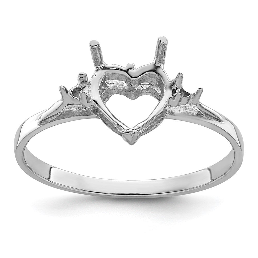 Casted;Polished;14K White gold;Avail. in 10k yellow gold;Avail. in 18k yellow gold;Avail. in platinum;Avail. in 18k white gold;Blank Mounting