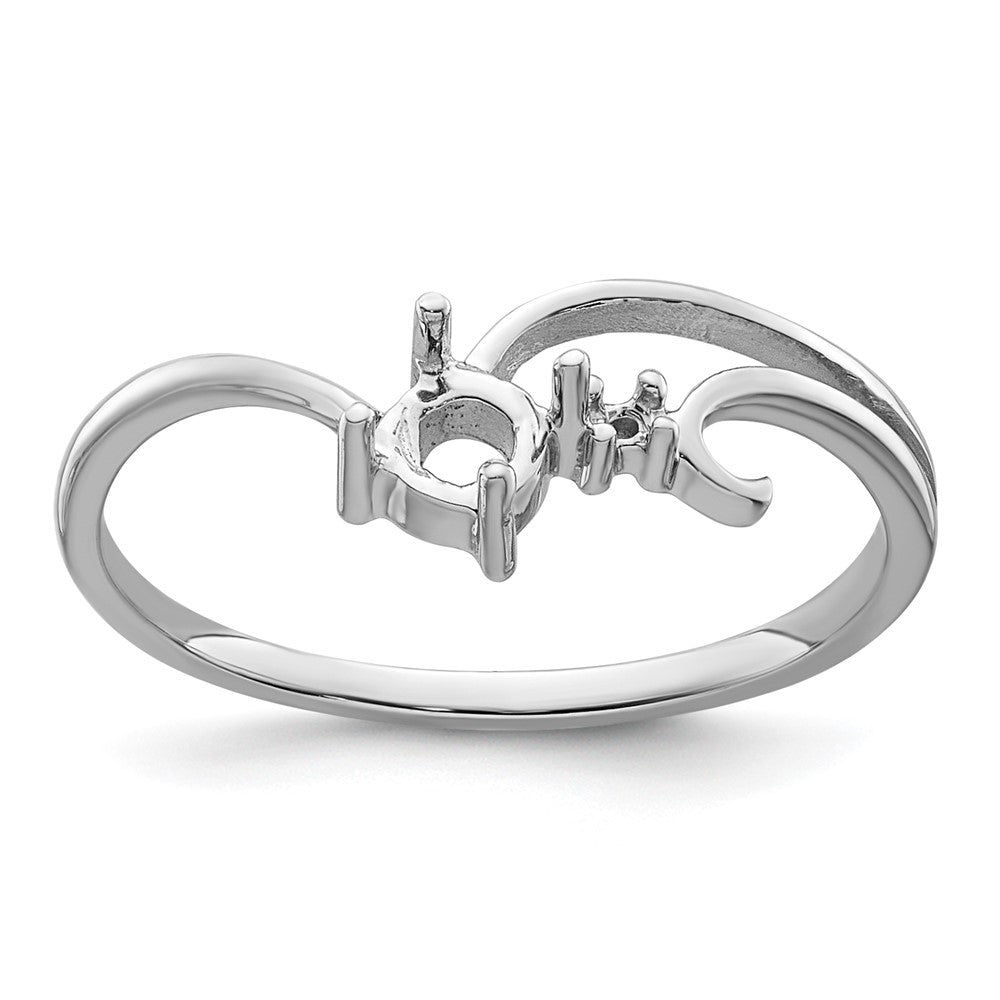 Casted;Polished;14K White gold;Avail. in 10k yellow gold;Avail. in 18k yellow gold;Avail. in 14k yellow gold;Avail. in platinum;Avail. in 18k white gold;Blank Mounting