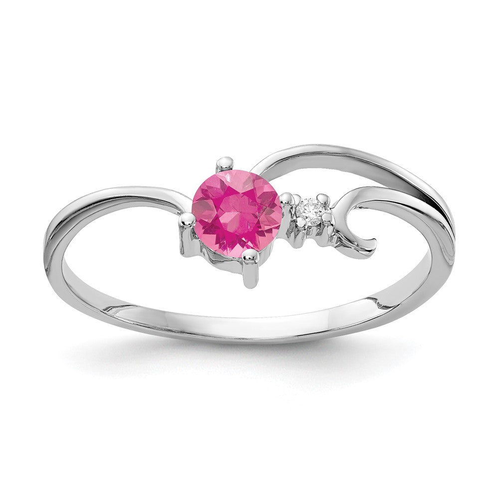 Casted;Polished;14K White gold;Genuine;Diamond;Pink tourmaline;Avail. in 10k yellow gold;Avail. in 18k yellow gold;Avail. in 14k yellow gold;Avail. in platinum;Avail. in 18k white gold;AA quality;Blank Mounting