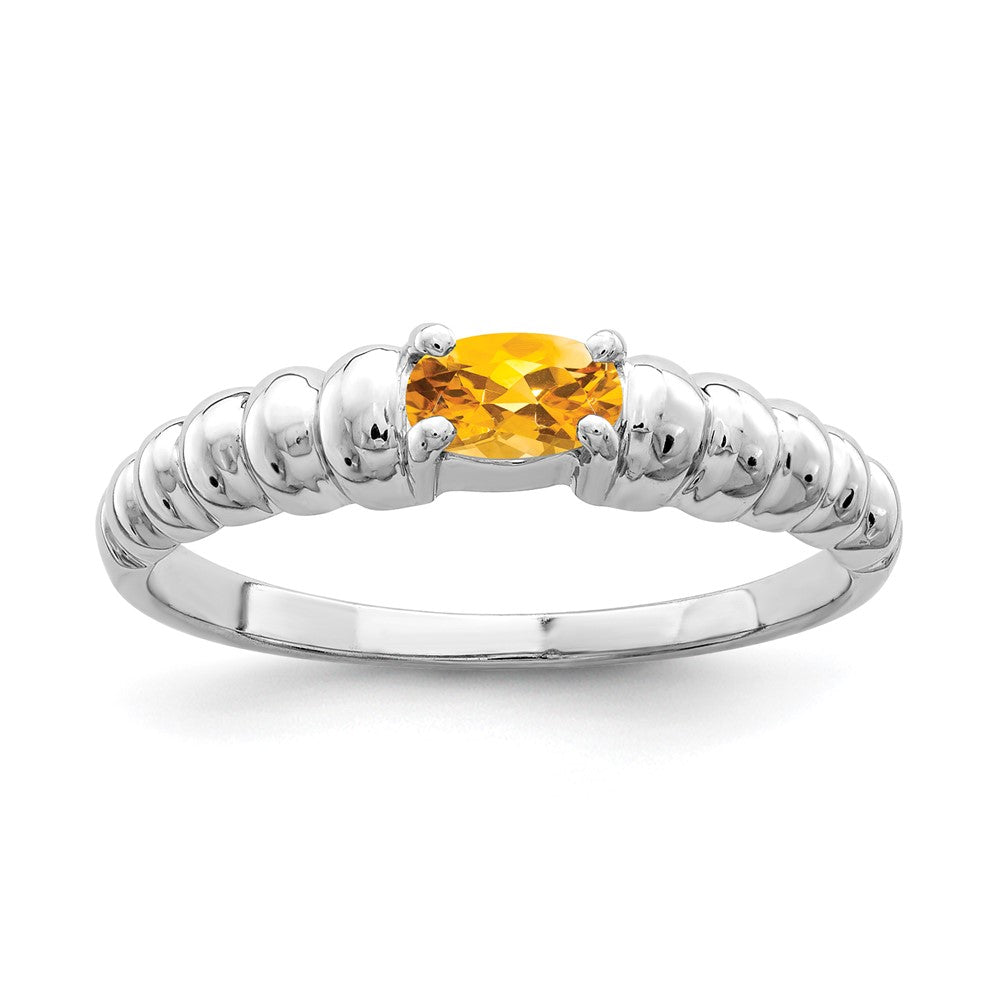 Casted;Polished;14K White gold;Citrine;Avail. in 10k yellow gold;Avail. in 18k yellow gold;Avail. in 14k yellow gold;Avail. in platinum;Channel set;Avail. in 18k white gold;Oval