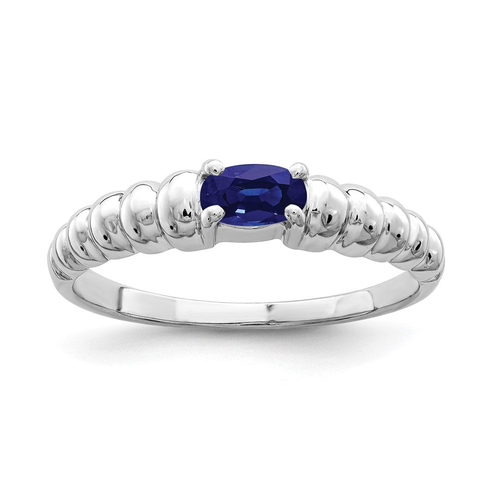 Casted;Polished;14K White gold;Sapphire;Avail. in 10k yellow gold;Avail. in 18k yellow gold;Avail. in 14k yellow gold;Avail. in platinum;Channel set;Avail. in 18k white gold;Oval
