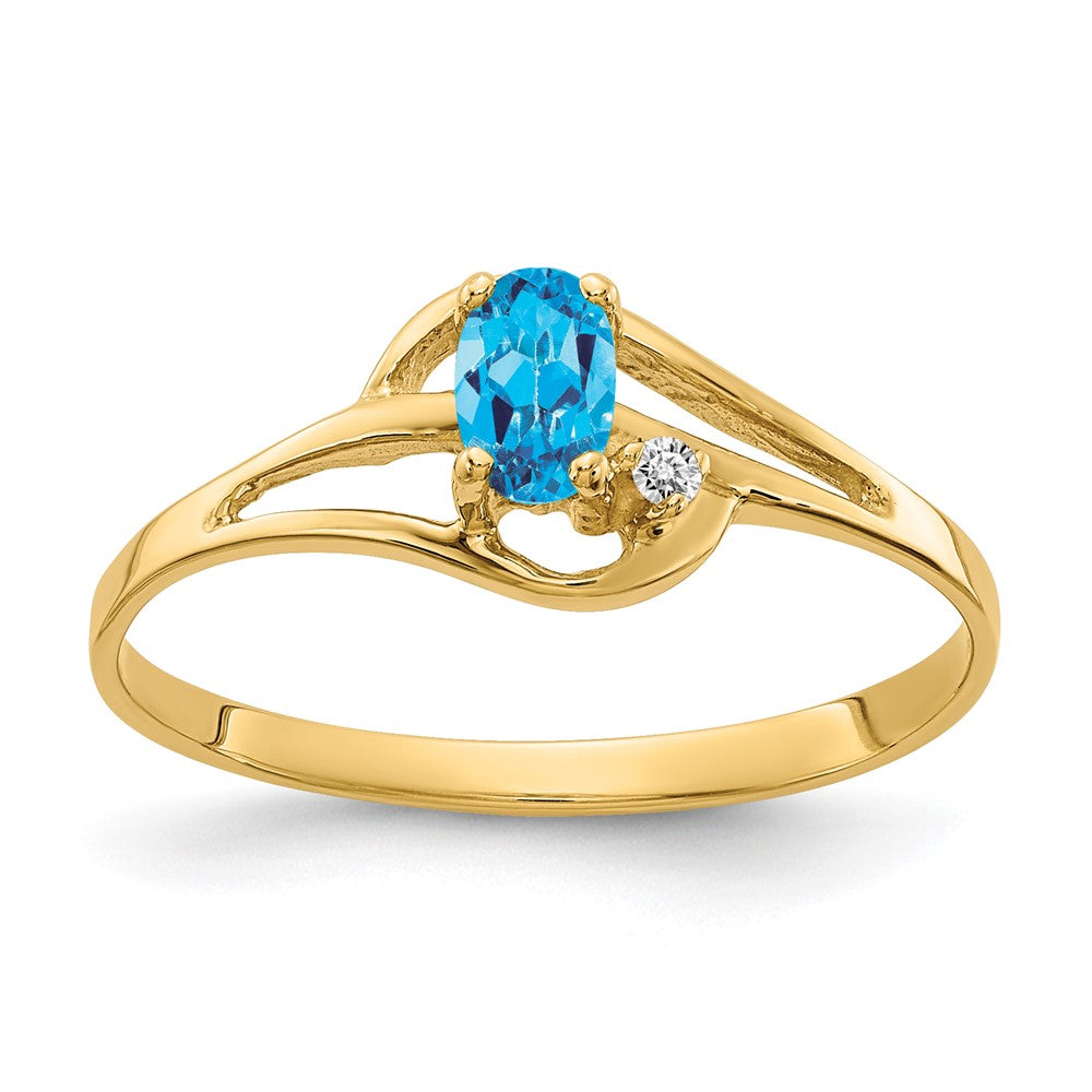 Casted;Polished;14k Yellow gold;Blue topaz;Avail. in 10k yellow gold;Avail. in 18k yellow gold;Avail. in platinum;Avail. in 18k white gold;AA quality;Oval