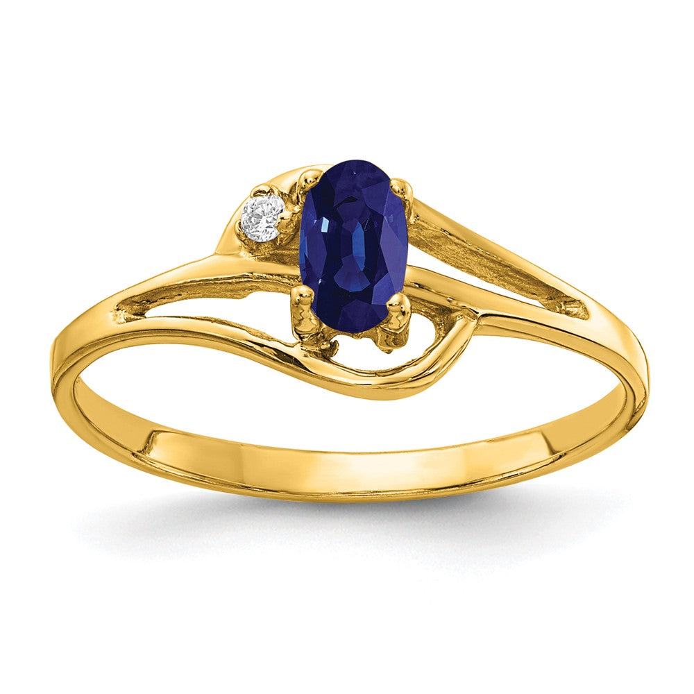 Casted;Polished;14k Yellow gold;Sapphire;Avail. in 10k yellow gold;Avail. in 18k yellow gold;Avail. in platinum;Avail. in 18k white gold;AA quality;Oval