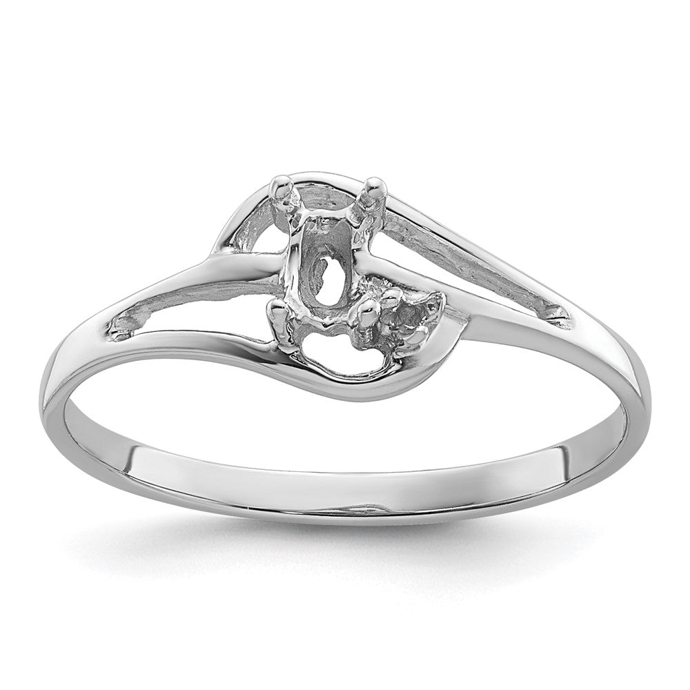 Casted;Polished;14K White gold;Avail. in 10k yellow gold;Avail. in 18k yellow gold;Avail. in platinum;Avail. in 18k white gold